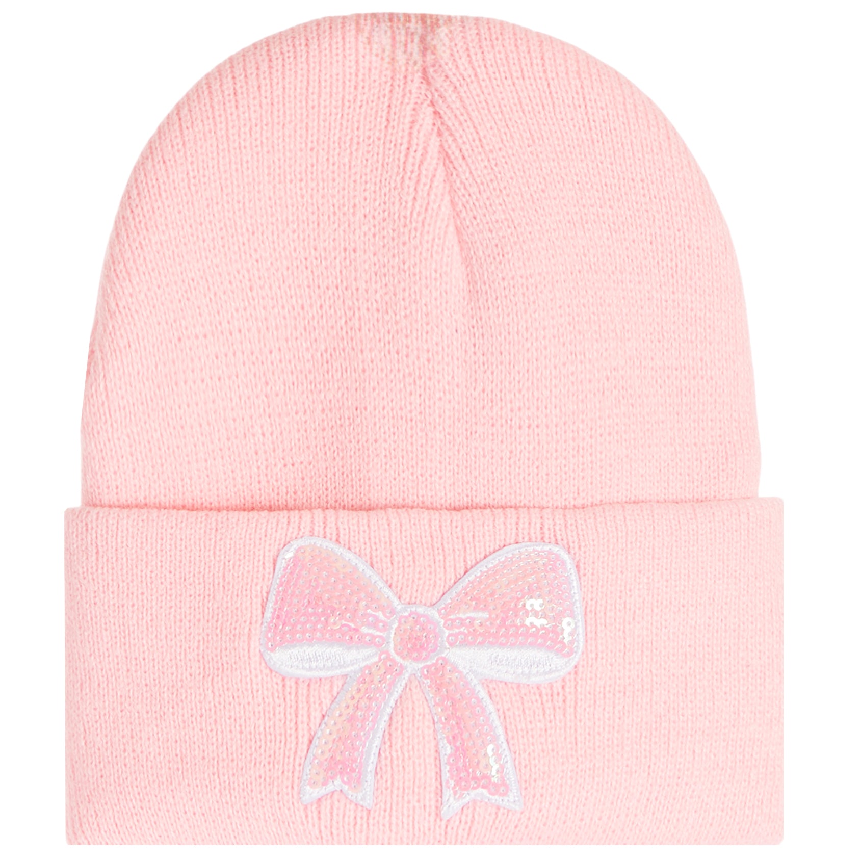 Sequin Bow Patch Beanie - Denny's