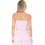 Bea Floral Plaid Tube Top - Denny's
