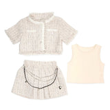 3pc Becky Tweed Skirt Set