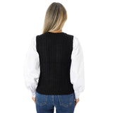 Mix Media Puff Long Sleeve - Denny's