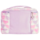 Butterfly Hearts Print Faux Fur Train Case - Denny's