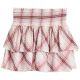 Bianca Soft Blush Plaid Skirt