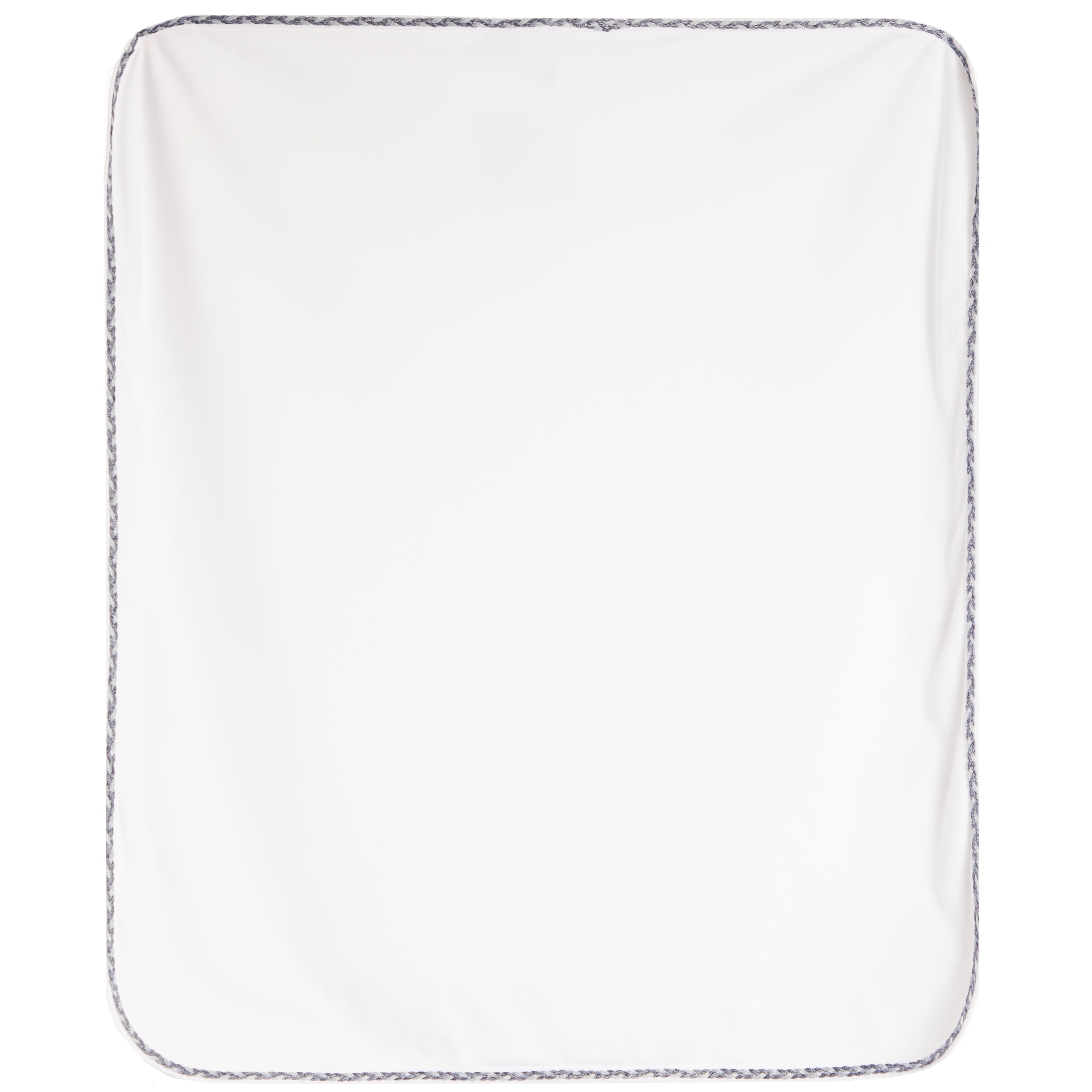 Blue & Grey Braid Trim Blanket - Denny's