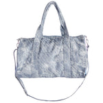 Two Tone Blue Bandana Denim Duffle - Denny's