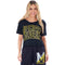 Michigan Block Font Off Shoulder Tee - Denny's