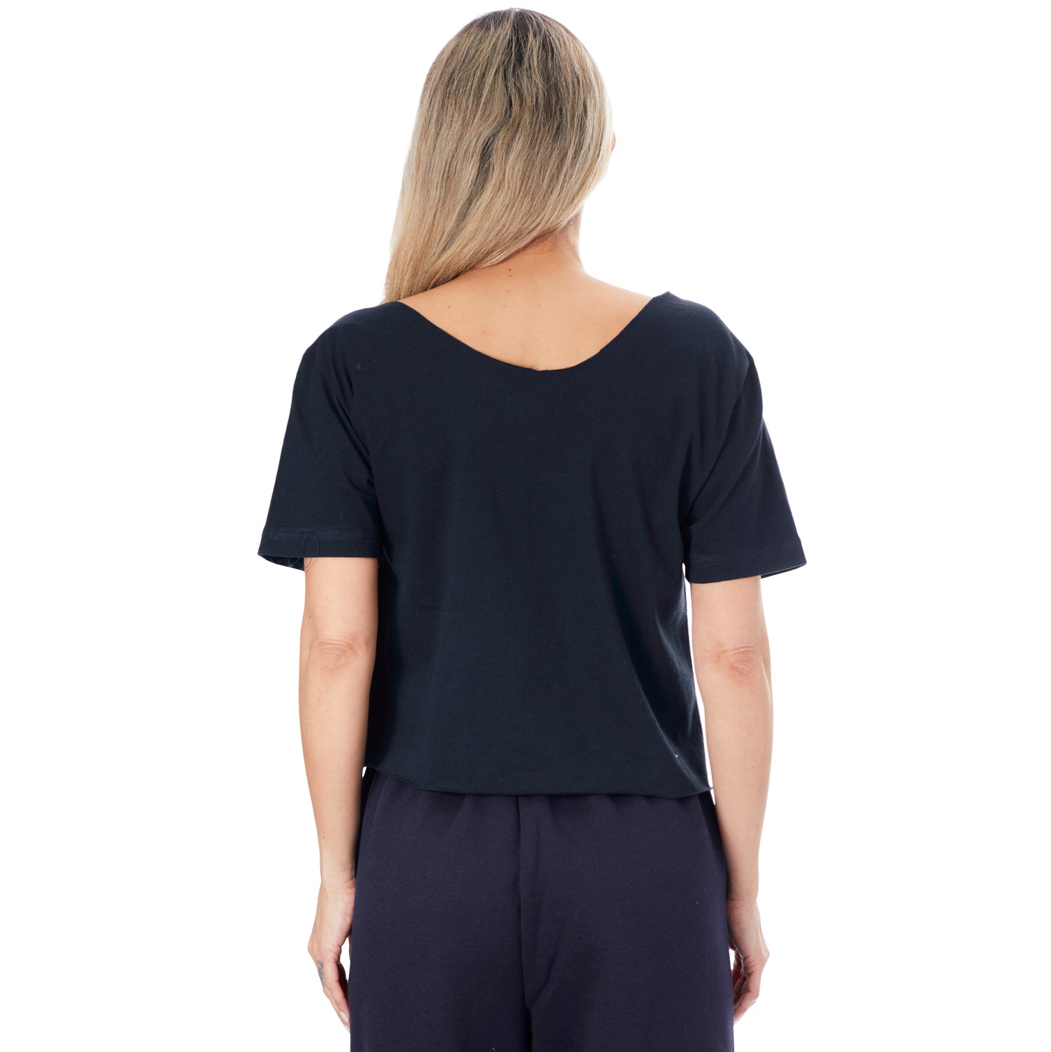 Michigan Block Font Off Shoulder Tee - Denny's