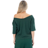 Miami Block Font Off Shoulder Tee - Denny's