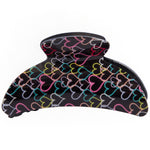 Black Rainbow Open Heart Claw Clip - Denny's