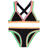 2pc Rainbow Embroidery Bikini