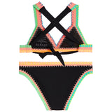 2pc Rainbow Embroidery Bikini