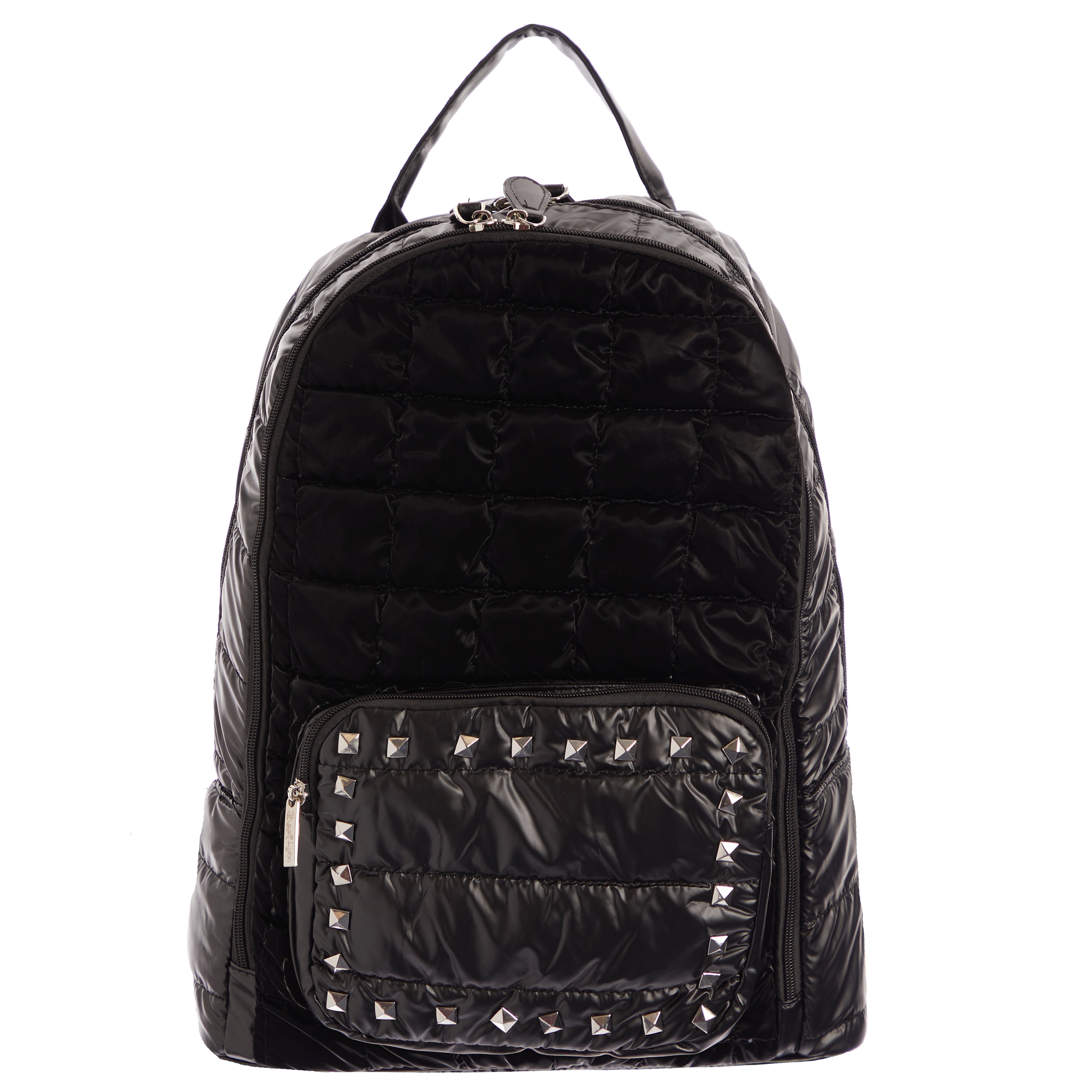 All Over Shiny Puff Multi Square Grommet Backpack - Denny's