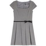 Short Sleeve Dress With Blk Bow
