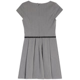 Short Sleeve Dress With Blk Bow