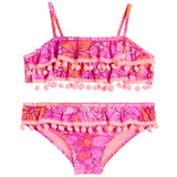 2pc Floral Pom Pom Bikini