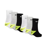 6pk Nike Smiley Crew Sock