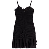 Bobbi Shirred Ruffle Dress - Denny's