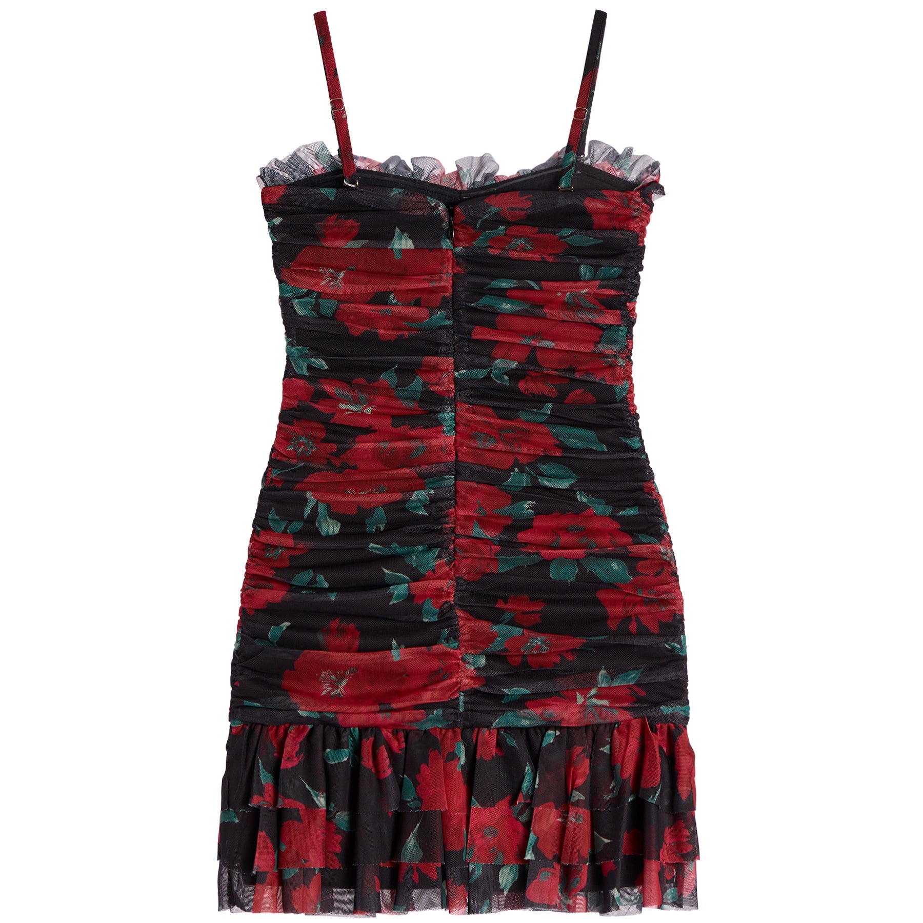 Bobbi Floral Shirred Ruffle Dress - Denny's