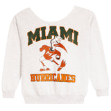 Burn Out Off The Shoulder Miami Mascot Sweatshirt