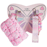 2pc Bow Zip Pouch Key Chain Set - Denny's