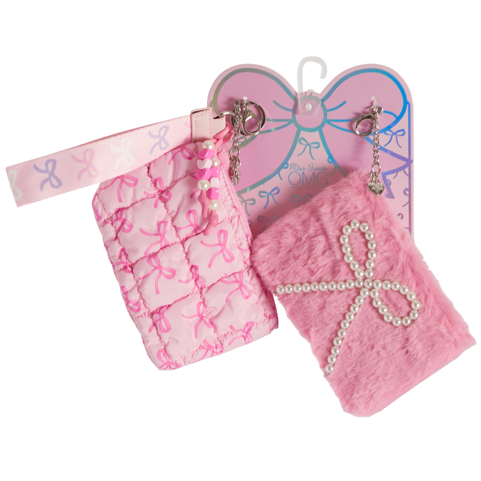 Bow Double Coin Wristlet With Key Chain - Denny's