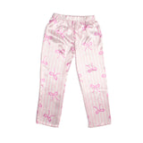 Bow Stripe Satin PJ and Headband Set