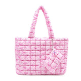Bow Scrunch Tote With Coin Purse
