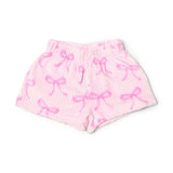 Striped Bow Printed Cozy Short