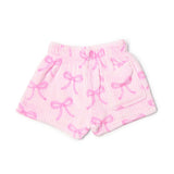 Striped Bow Printed Cozy Short