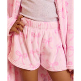 Striped Bow Printed Cozy Short