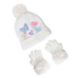 Butterfly Bow Pom Hat & Glove Set
