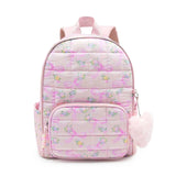 Quilted Floral Bow Charm Backpack