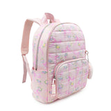 Quilted Floral Bow Charm Backpack