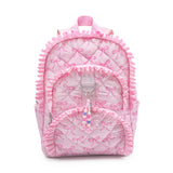 Quilted Bow Charm Backpack