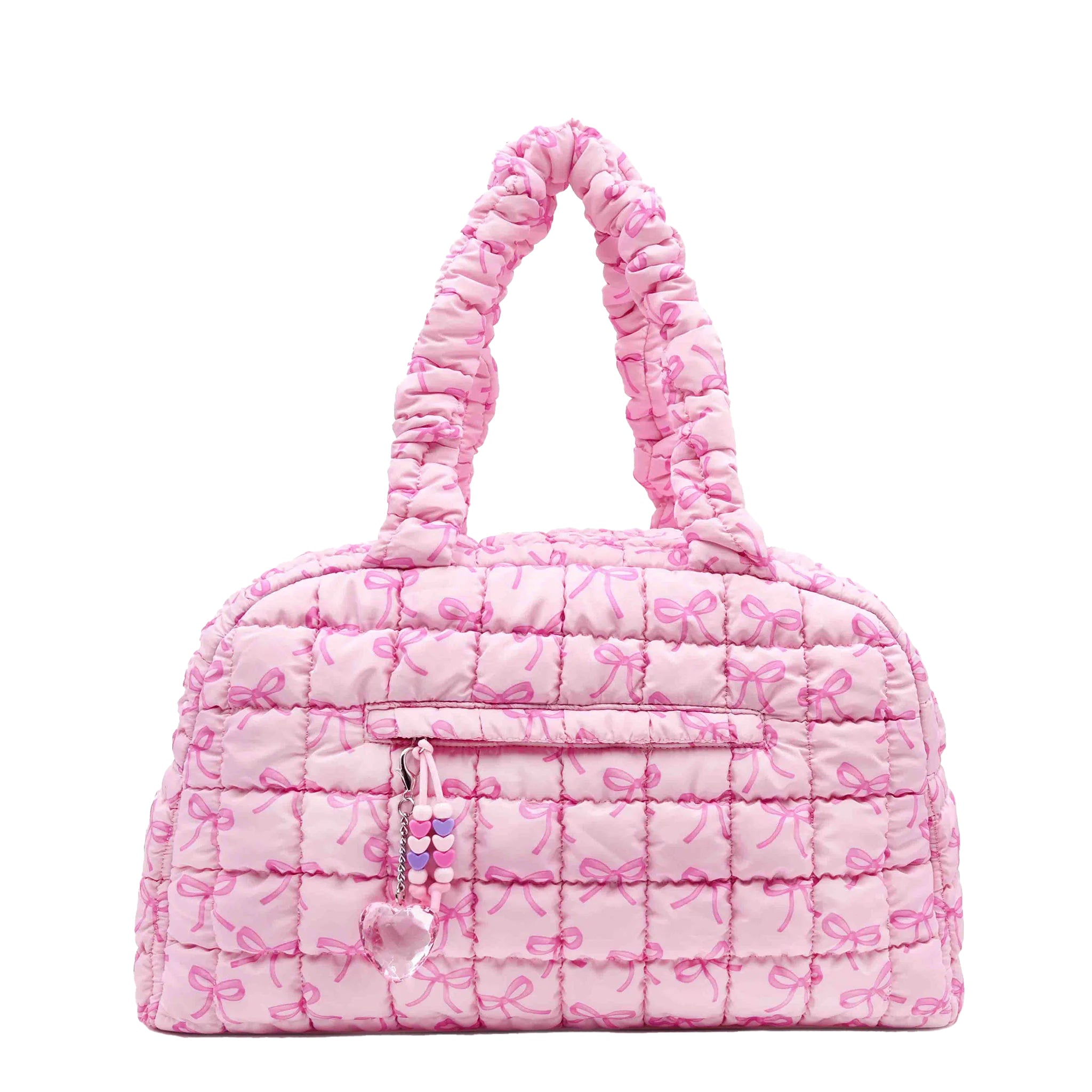 Bow Print Scrunch Duffle w/Charm - Denny's
