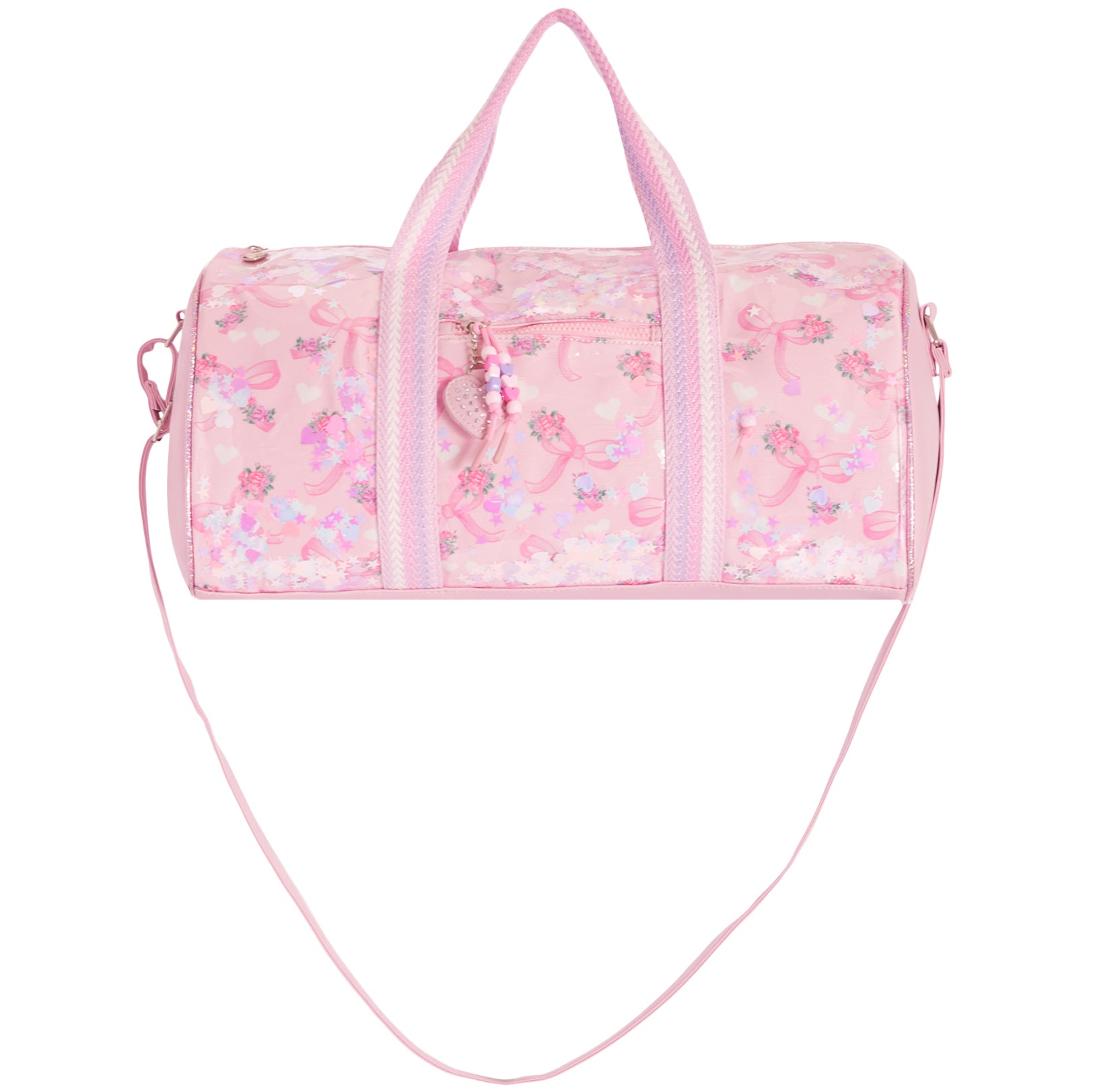 Bow Print Canvas Confetti Charm Large Duffle - Denny's