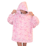 Bow Printed Pullover Hoodie