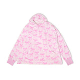 Striped Bow Printed Oversized Hoodie