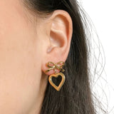 Bow Heart Earrings - Denny's