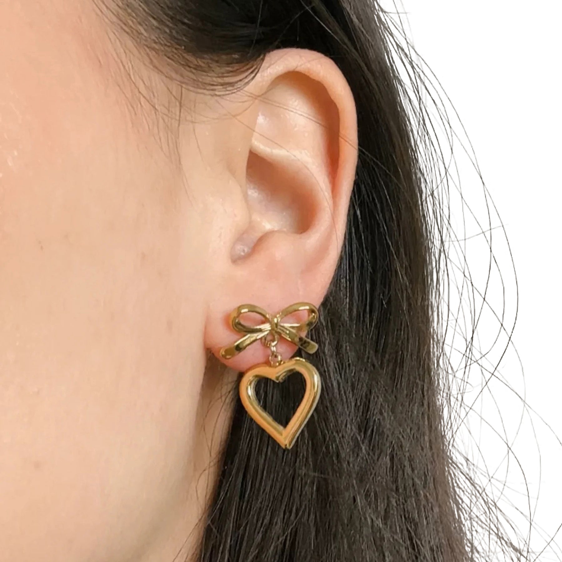 Bow Heart Earrings - Denny's