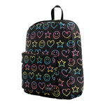 Drip Heart, Star & Smiley Canvas Backpack - Denny's
