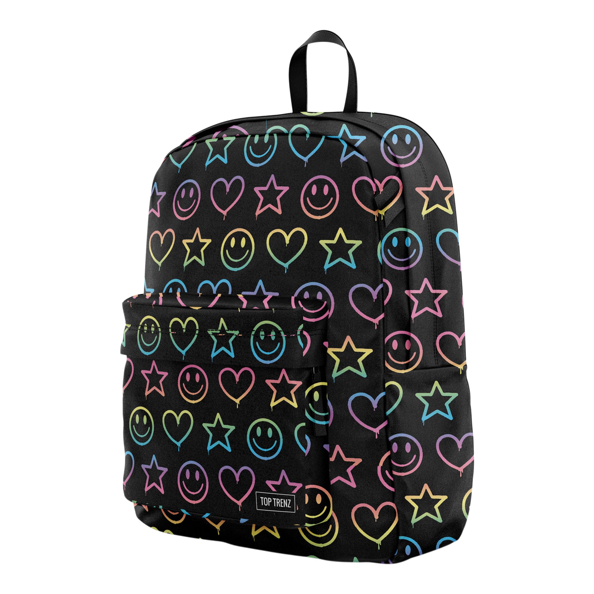 Drip Heart, Star & Smiley Canvas Backpack - Denny's