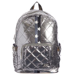 Diamond Stitch Split Star Strap Puffer Backpack - Denny's