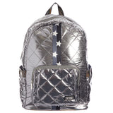 Diamond Stitch Split Star Strap Puffer Backpack - Denny's