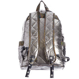 Diamond Stitch Split Star Strap Puffer Backpack - Denny's