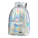 Iridescent Diamond Stitch Gradient Star Puffer Backpack - Denny's