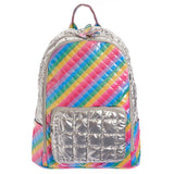 Quilted Rainbow Silver Backpack - Denny's