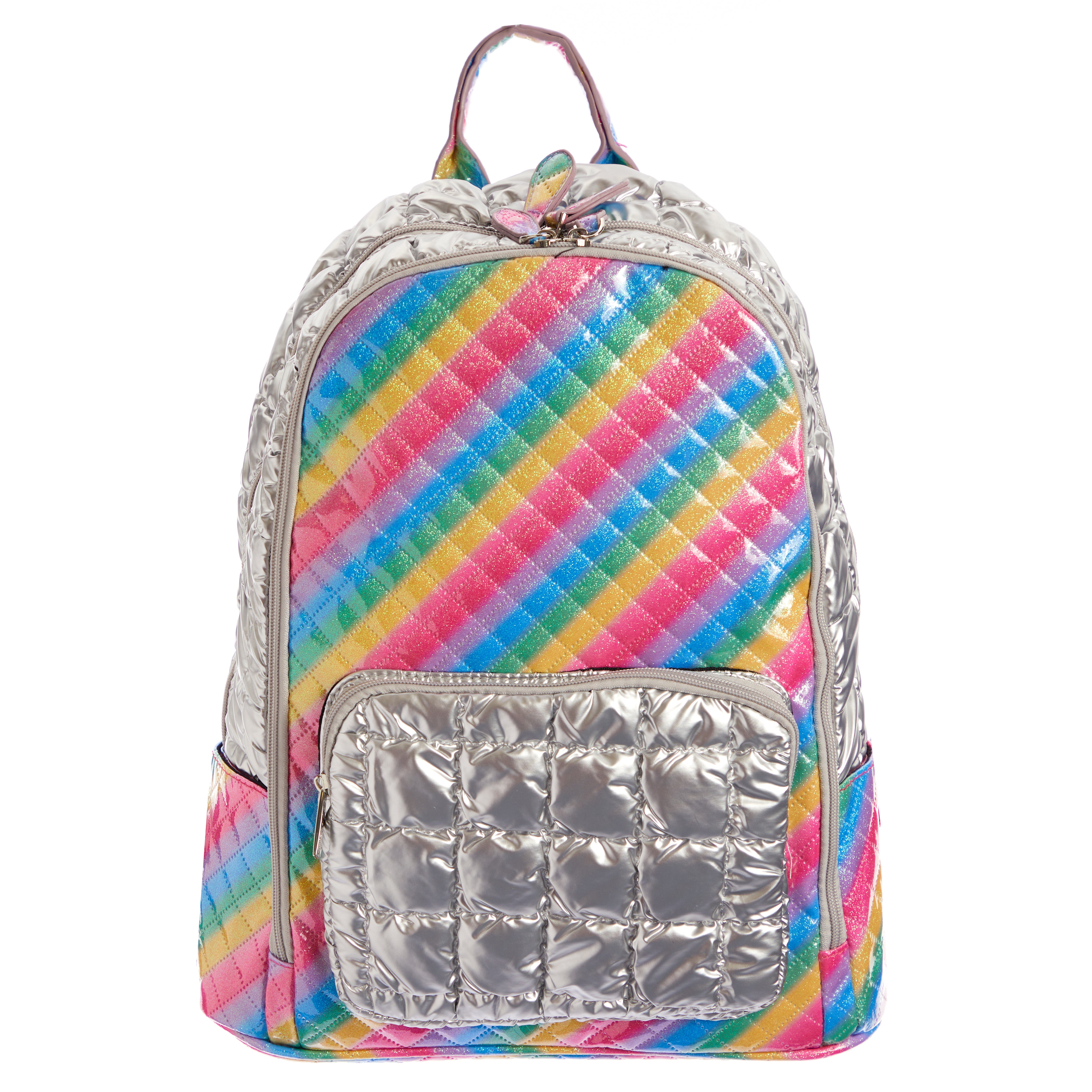 Quilted Rainbow Silver Backpack - Denny's