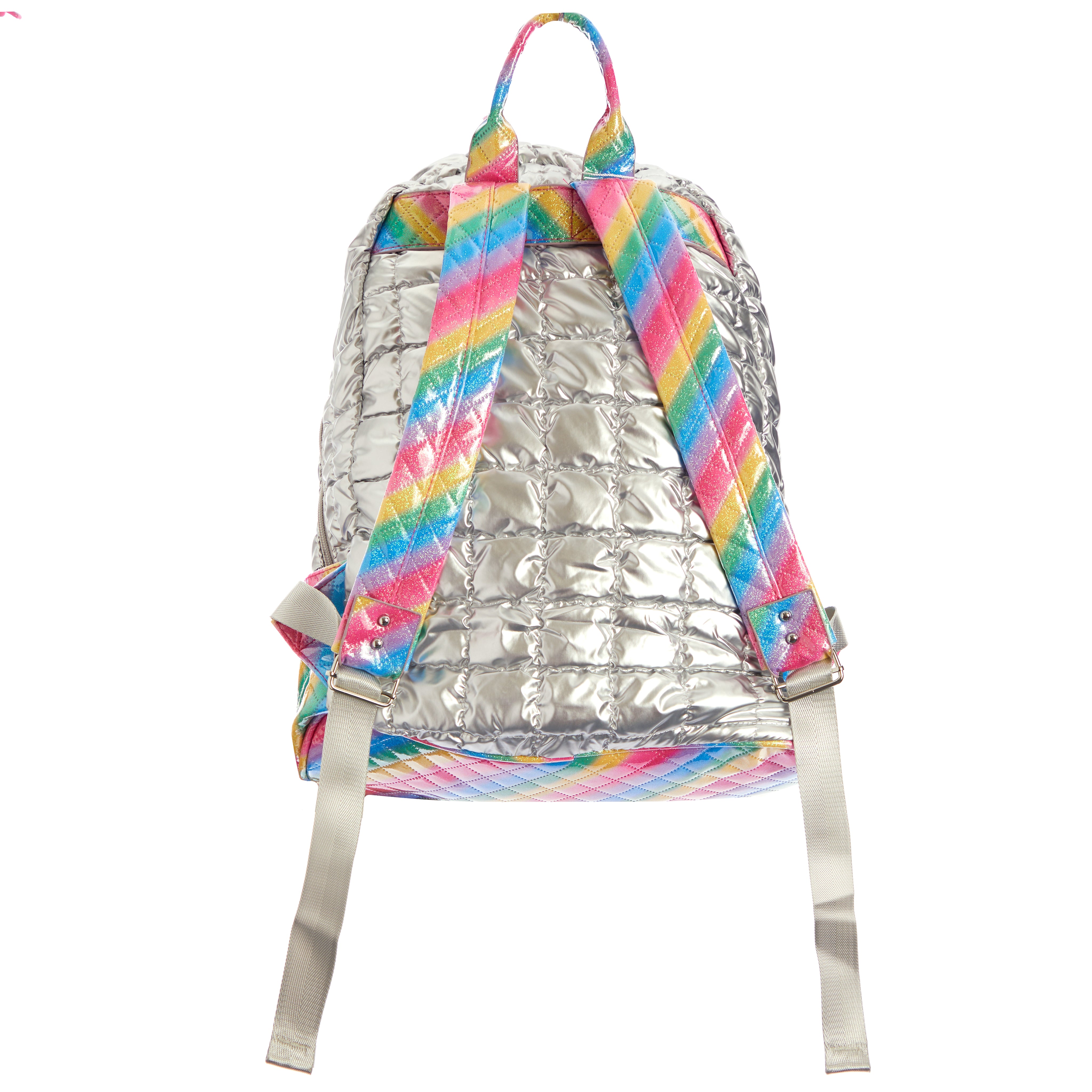 Quilted Rainbow Silver Backpack - Denny's