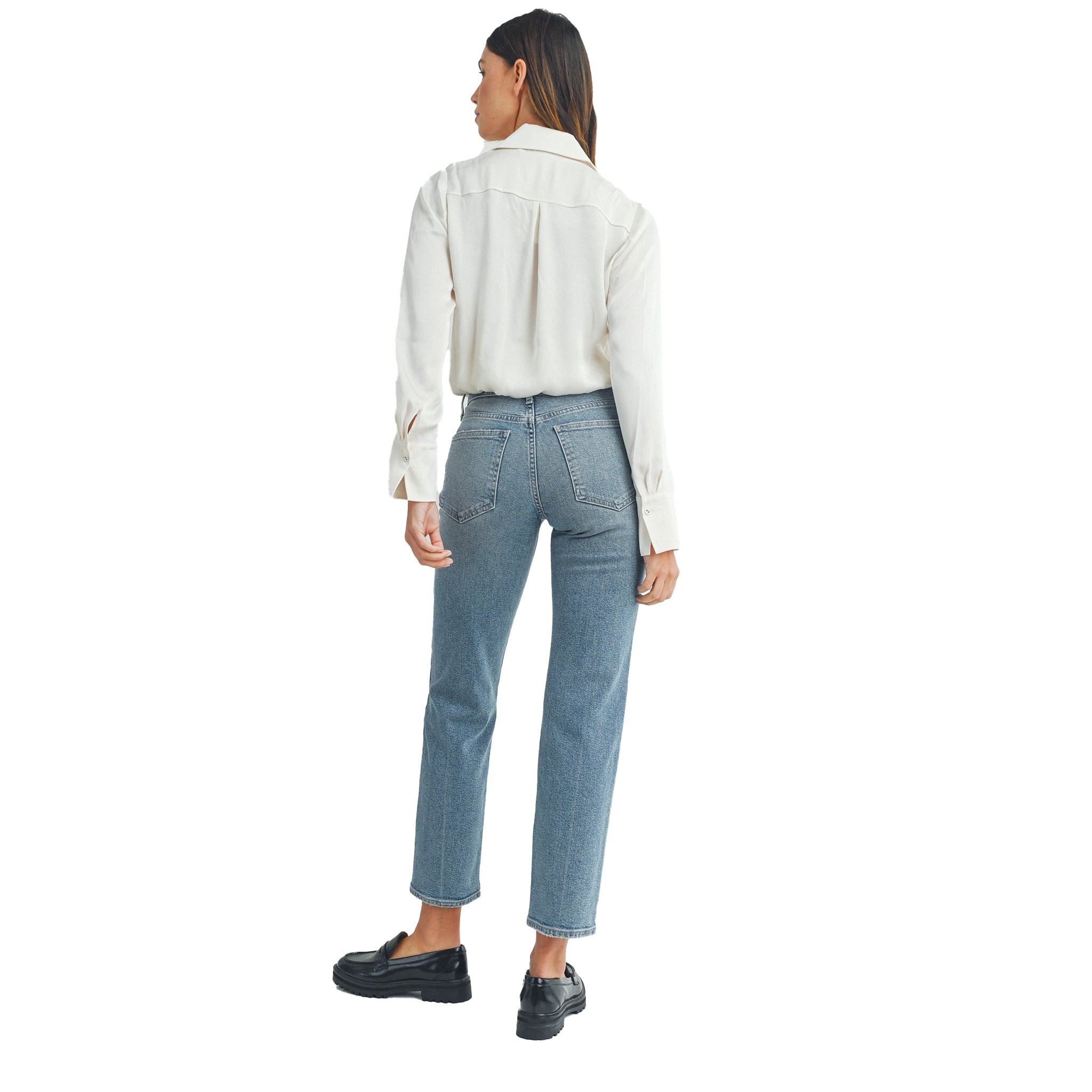 Clean Mid RIse Straight Leg Jean - Denny's