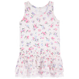 Floral Cheescloth Dress With Lace